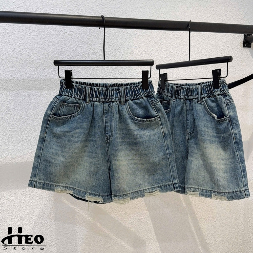 Quần đùi jeans mềm rách