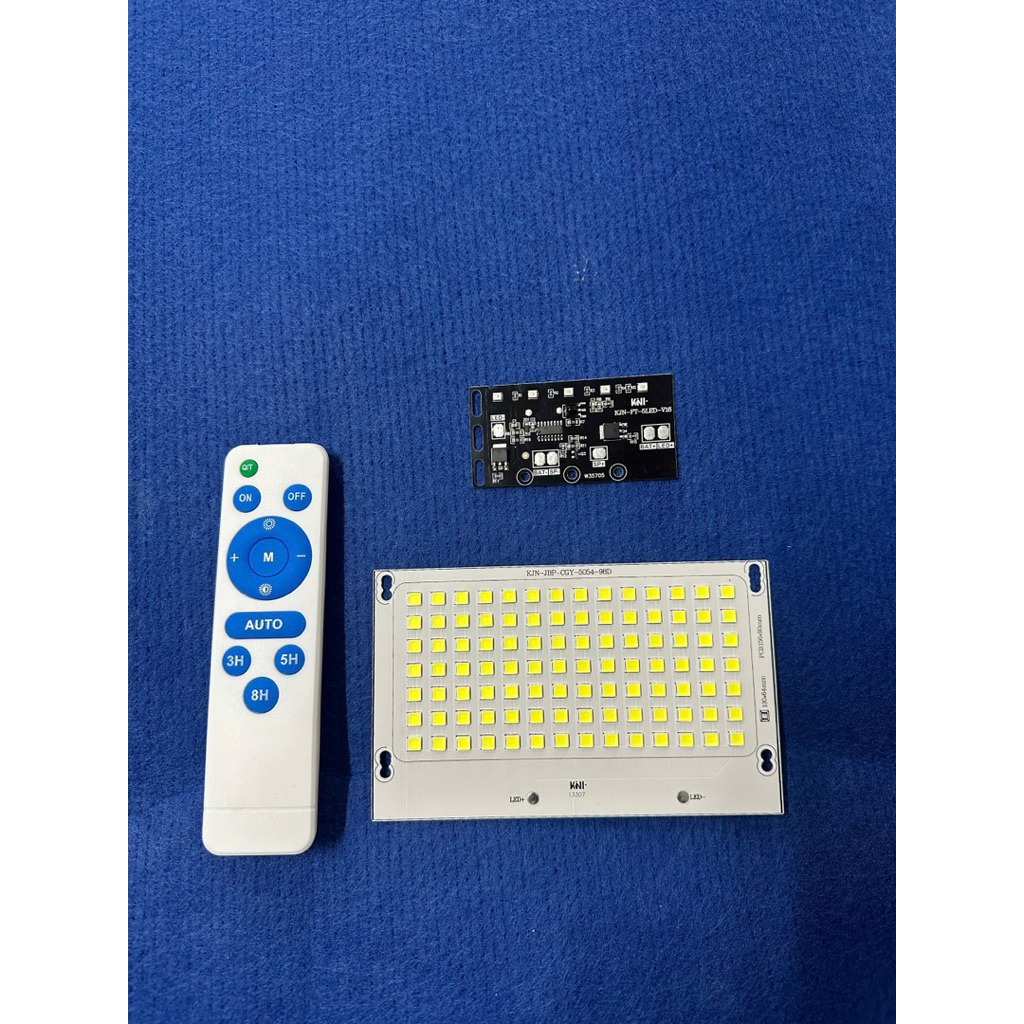 Bảng mạch led 5054 + mạch sạc + remote dành cho đèn pha năng lượng mặt trời công suất 200w .300w _ mạch led siêu sáng.