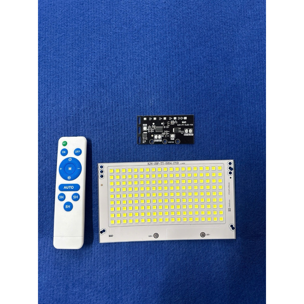Bảng mạch led 5054 + mạch sạc + remote dành cho đèn pha năng lượng mặt trời công suất 200w .300w _ mạch led siêu sáng.