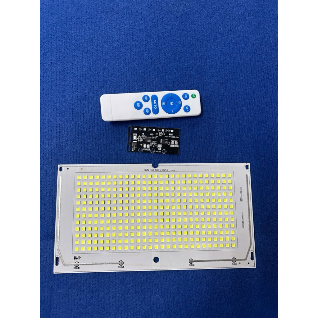 Bảng mạch led 5054 + mạch sạc + remote dành cho đèn pha năng lượng mặt trời công suất 200w .300w _ mạch led siêu sáng.