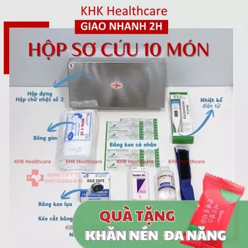 Hộp dụng cụ sơ cứu 10 món HCN2 đầy đủ dụng cụ sơ cứu cơ bản tại nhà, hoặc du lịch
