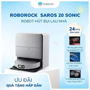 Robot hút bụi lau nhà Roborock Saros 20 Sonic