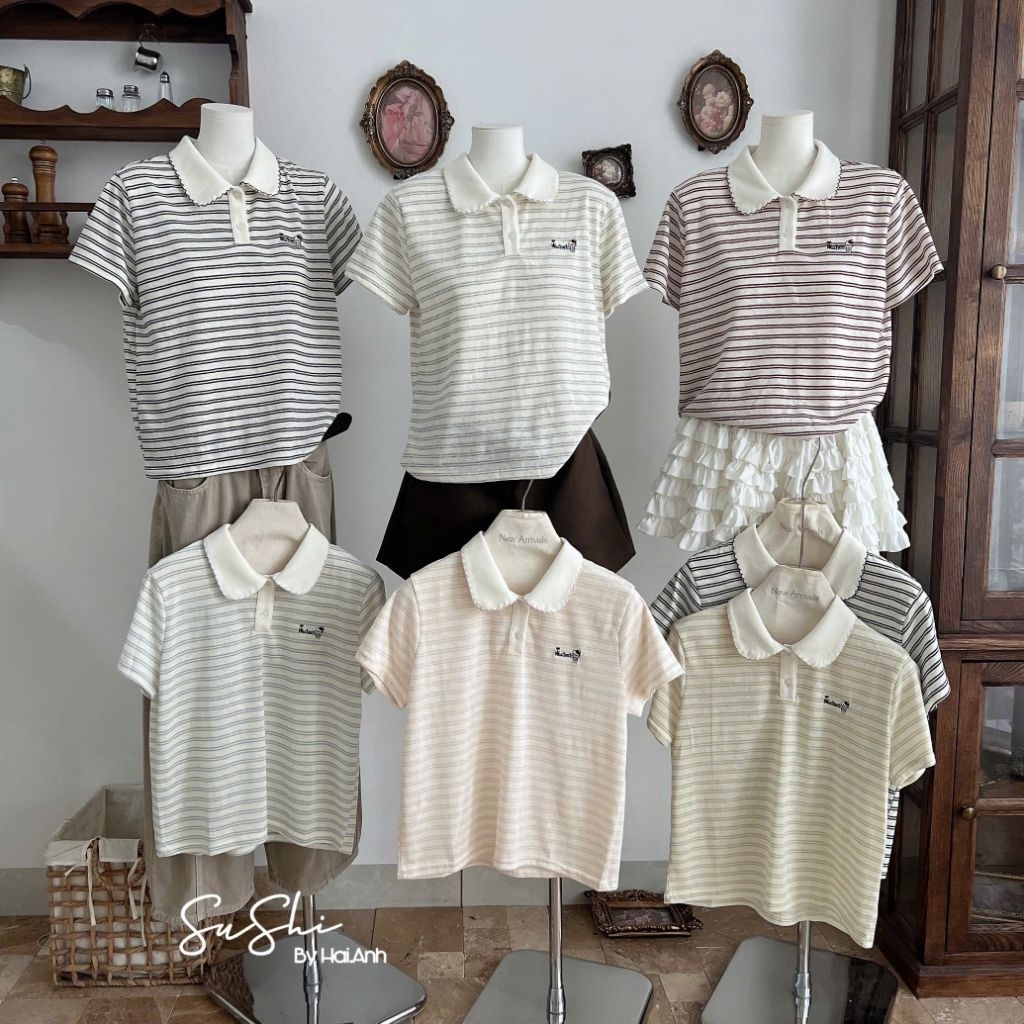 [𝑯𝒂 𝑨𝒏𝒉] Áo PoLo Kẻ Cổ Sen QCL1