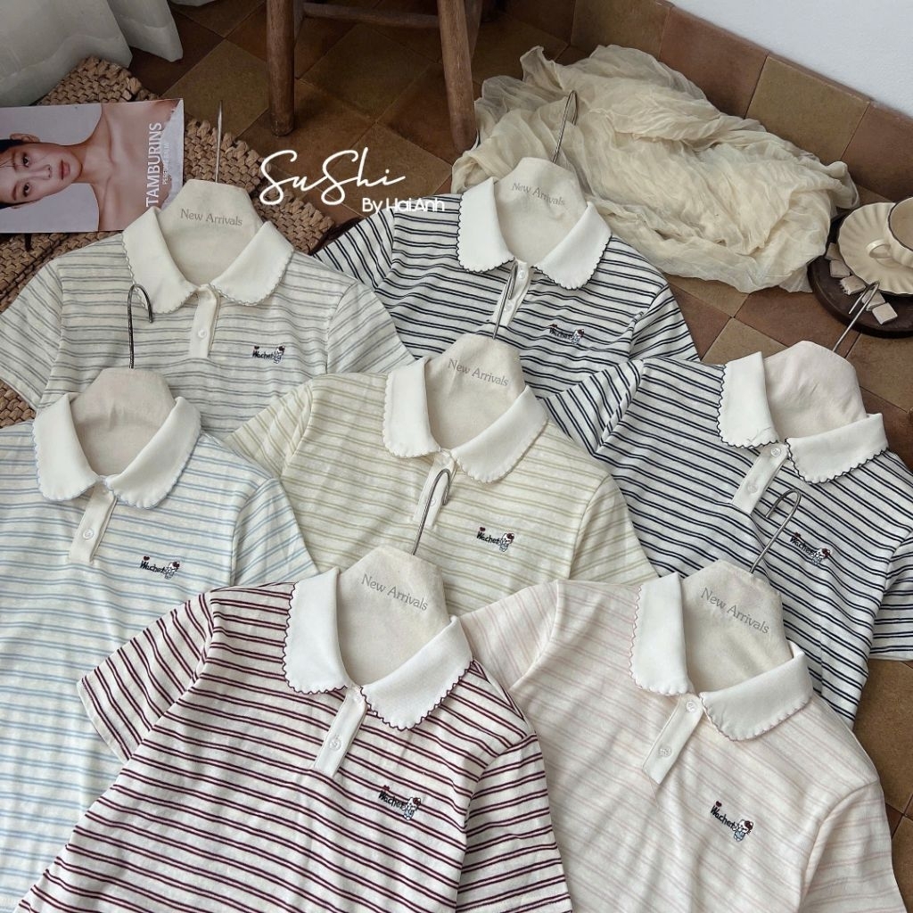 [𝑯𝒂 𝑨𝒏𝒉] Áo PoLo Kẻ Cổ Sen QCL1