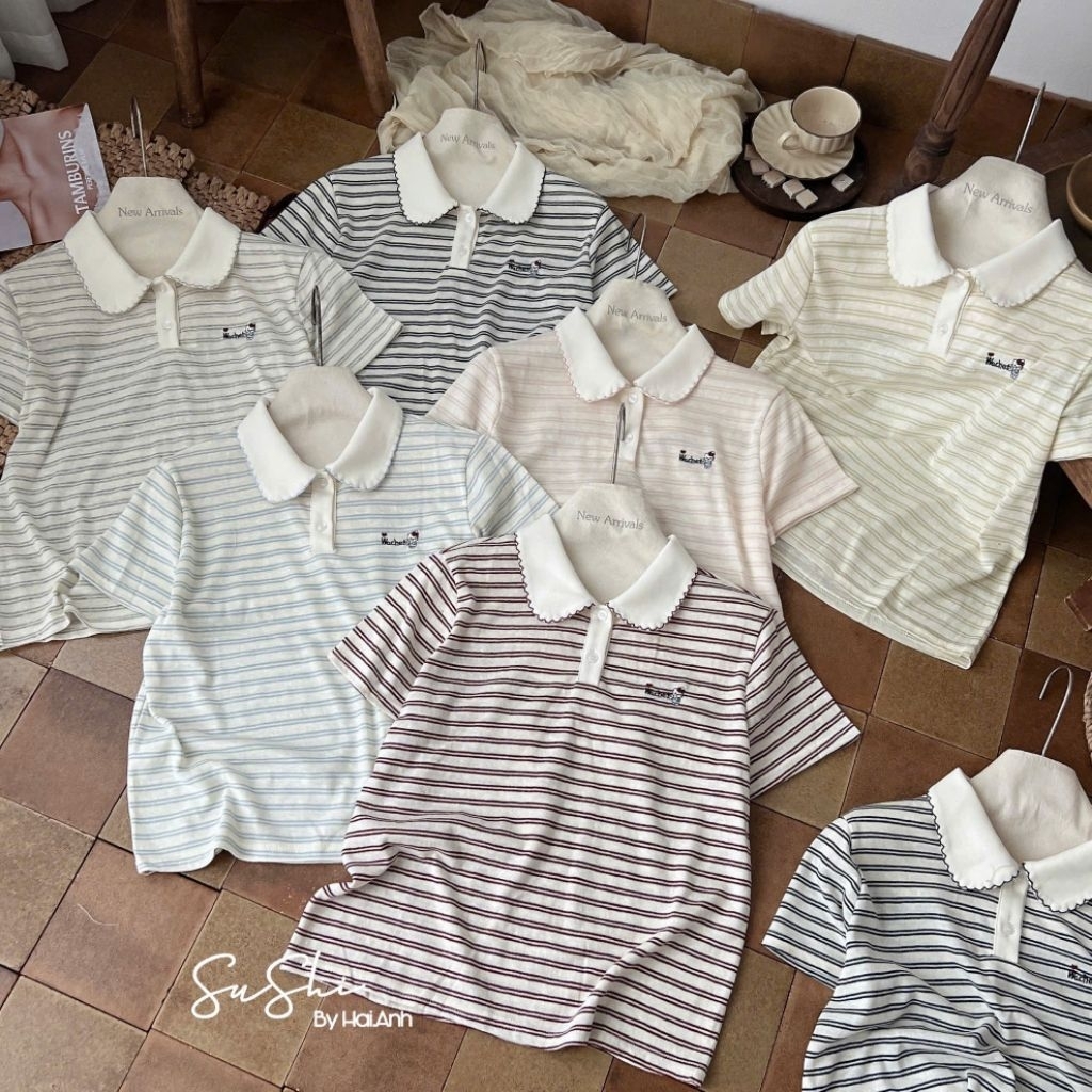 [𝑯𝒂 𝑨𝒏𝒉] Áo PoLo Kẻ Cổ Sen QCL1