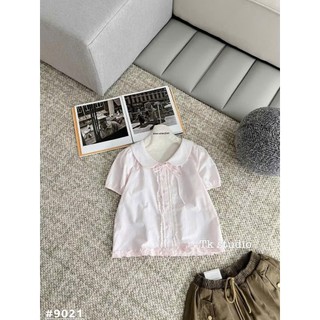 [𝑯𝒂 𝑨𝒏𝒉] Áo Sơ Mi Cộc Cổ Sen Cúc Ngọc QCL1