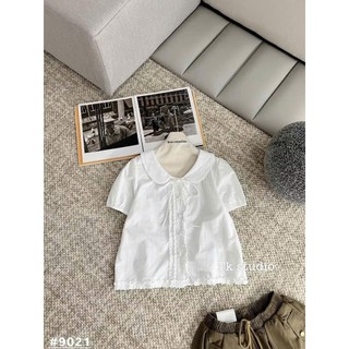 [𝑯𝒂 𝑨𝒏𝒉] Áo Sơ Mi Cộc Cổ Sen Cúc Ngọc QCL1