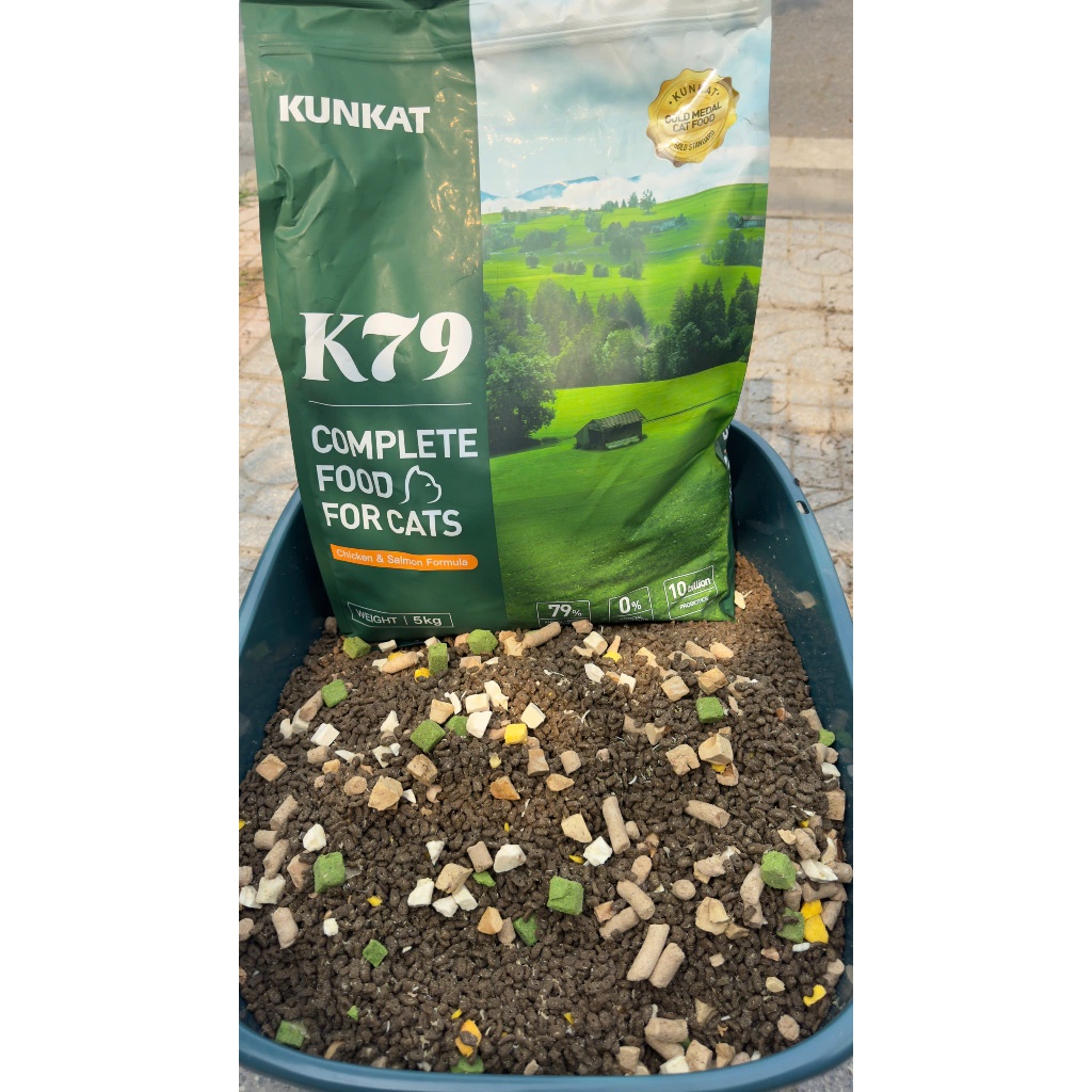 Thức Ăn Cho Mèo KUNKAT Túi 5Kg Siêu Topping, Hỗ Trợ Tiêu Hóa, Mix Thịt Sấy, Cho Mèo Mọi Lứa Tuổi