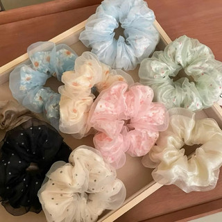 Scrunchies cột tóc vải dệt ánh kim lấp lánh bầu trời đêm cho bạn gái