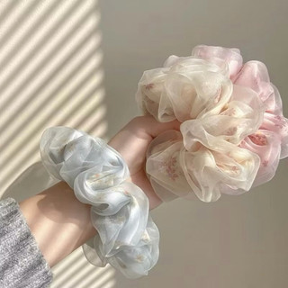 Scrunchies cột tóc vải dệt ánh kim lấp lánh bầu trời đêm cho bạn gái