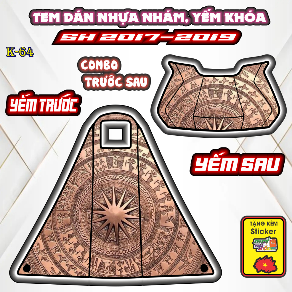 [Xả Kho] Tem Dán Nhựa Nhám SH 2017 - 2018 - 2019 Giá Sỉ - Sticker Trang Trí Xe Máy Chống Bay Màu.