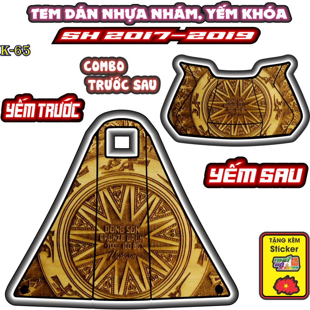 [Xả Kho] Tem Dán Nhựa Nhám SH 2017 - 2018 - 2019 Giá Sỉ - Sticker Trang Trí Xe Máy Chống Bay Màu.