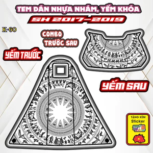 Tem Dán Nhựa Nhám SH 2017 - 2018 - 2019 Giá Sỉ - Sticker Trang Trí Xe Máy Chống Bay Màu.