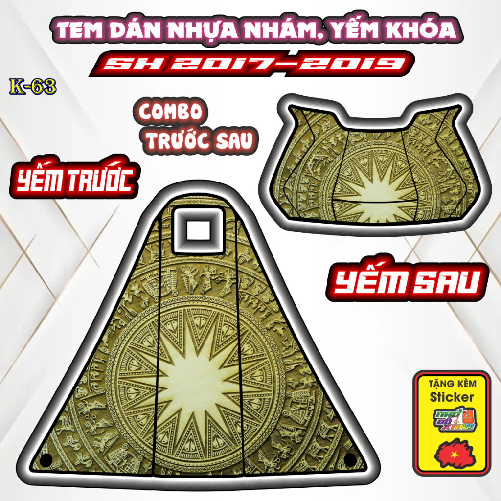 [Xả Kho] Tem Dán Nhựa Nhám SH 2017 - 2018 - 2019 Giá Sỉ - Sticker Trang Trí Xe Máy Chống Bay Màu.