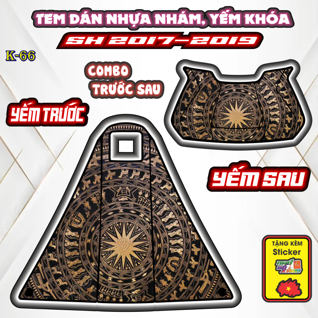 [Xả Kho] Tem Dán Nhựa Nhám SH 2017 - 2018 - 2019 Giá Sỉ - Sticker Trang Trí Xe Máy Chống Bay Màu.