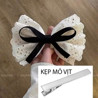 Kẹp tóc nơ tiểu thư vintage cho nàng bánh bèo