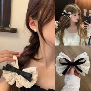 Kẹp tóc nơ tiểu thư vintage cho nàng bánh bèo