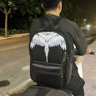 Balo Size Đại, Balo size 45 đựng vừa giáo án laptop chất da bóng mịn đính chữ thập siêu cá tính cho cả nam và nữ