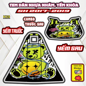 Tem Dán Nhựa Nhám SH Đủ Đời 2017 - 2018 - 2019 - Cắt Sẵn Theo Khuôn, Mua Về Chỉ Việc Dán