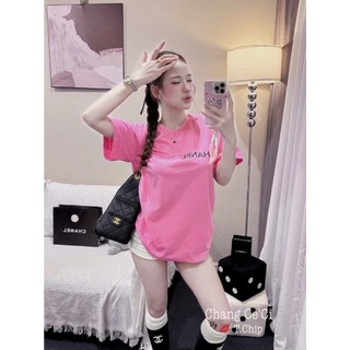 Áo Thun Nữ Màu Hồng Ngắn Tay Form Rộng QCCC Cao Cấp