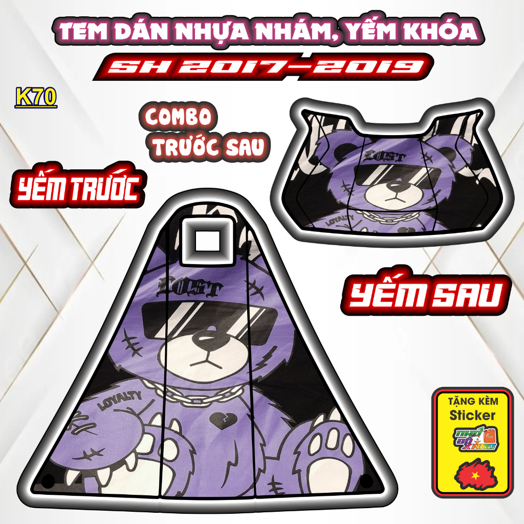 Tem Dán Nhựa Nhám SH Đủ Đời 2017 - 2018 - 2019 - Cắt Sẵn Theo Khuôn, Mua Về Chỉ Việc Dán