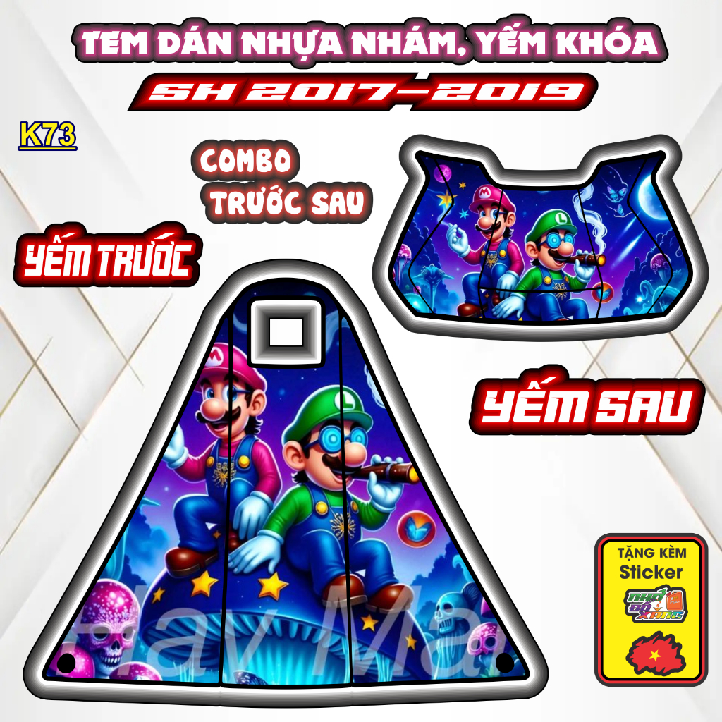 Tem Dán Nhựa Nhám SH Đủ Đời 2017 - 2018 - 2019 - Cắt Sẵn Theo Khuôn, Mua Về Chỉ Việc Dán