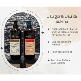 (auth) cặp dầu gội xả SOLENA 800ml siêu thơm ngày siêu mượt