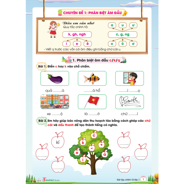 Sách - H An Phúc -  Vở Ôn Luyện Bài Tập Chính Tả Lớp 1