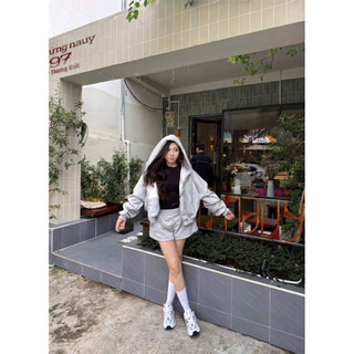 Áo Khoác Boxy Hoodie ZIP KA