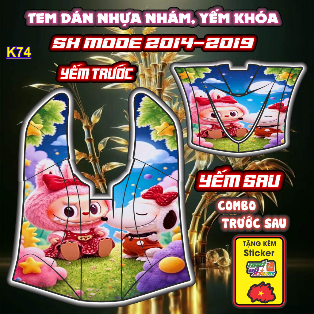 [Xả Kho] Tem Dán Nhựa Nhám SH MODE 2014  - 2019 Giá Sỉ - Sticker Trang Trí Xe Máy Chống Bay Màu.