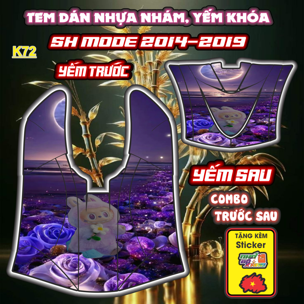 [Xả Kho] Tem Dán Nhựa Nhám SH MODE 2014  - 2019 Giá Sỉ - Sticker Trang Trí Xe Máy Chống Bay Màu.