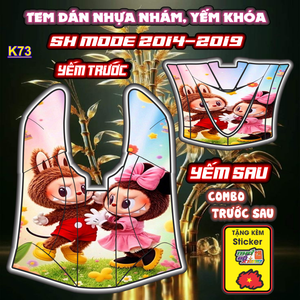 [Xả Kho] Tem Dán Nhựa Nhám SH MODE 2014  - 2019 Giá Sỉ - Sticker Trang Trí Xe Máy Chống Bay Màu.