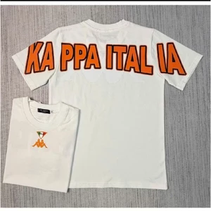 KAPPA Cotton Nguyên Chất Áo Thun Nam Nữ Cotton Nguyên Chất Rời Kích Thước Lớn Cặp Đôi Mặc Phù Hợp In Hình Tay Ngắn