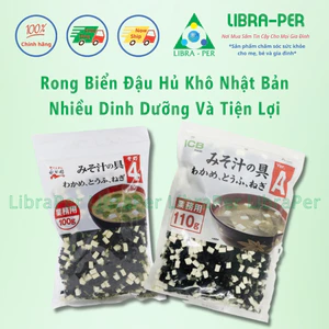 Rong Biển Đậu Hũ Sấy Khô Nagatanien Nhật Bản 100g Nấu Canh Miso, Súp Dinh Dưỡng Tiện Lợi, Chuẩn Nhật