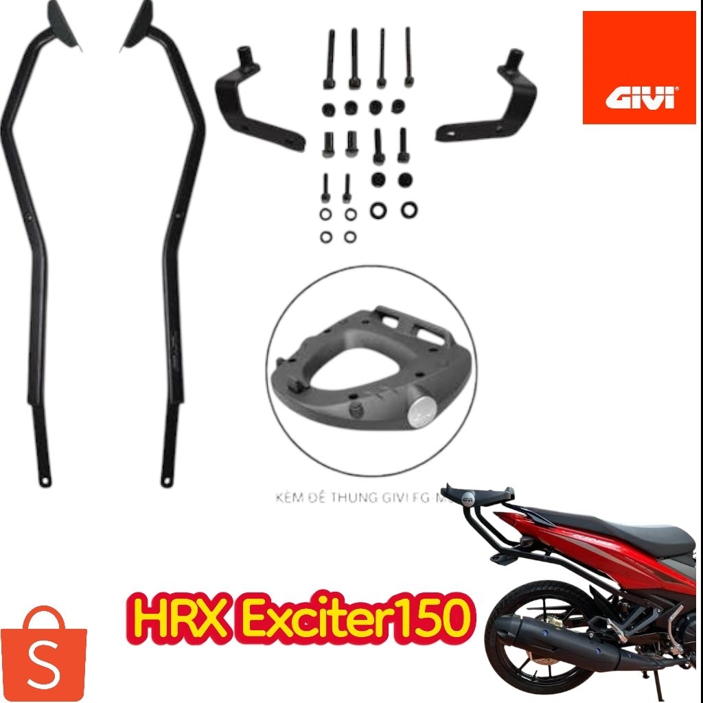Baga cảng sau chịu lực Givi HRV / HRX cho xe Yamaha Exciter150 - Chính hãng