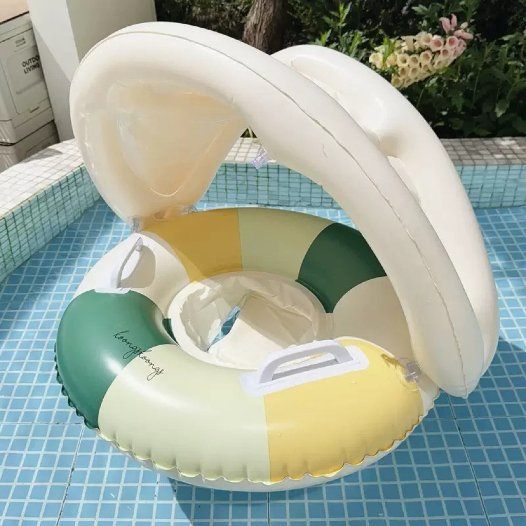 Phao bơi cho trẻ em, phao bơi tròn có mái che nắng, có thể tháo rời an toàn cho bé tập bơi Sociu Kid Shop