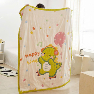 [Chăn cotton cho bé] Chăn xô organic An Toàn cho bé, họa tiết đáng yêu, mềm mịn, không hầm bí da bé yêu bị