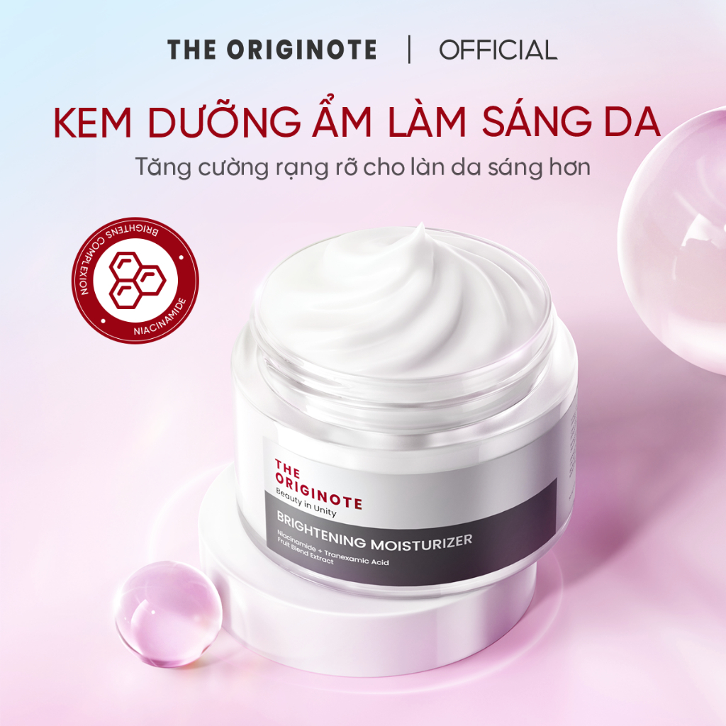 [Bộ Chăm Sóc Da 3 Bước] Combo Kem Dưỡng Trắng Da Và Kem Chống Nắng The Originote 24H Làm Sáng Cấp Ẩm Mọi Loại Da
