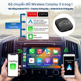 👍CarPlay AI Box 2+16GB/2+32GB CarPlay Android Box CarPlay AI Box không dây Bộ chuyển đổi CarPlay có dây sang không dây