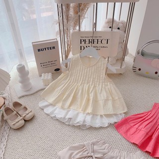 Áo hè trẻ em, Áo xếp ly bé gái dáng xoè nhiều màu 9-25kg A580 Tiểu Yến KID