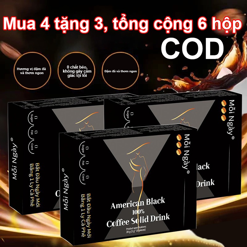 【COD】Cà phê hòa tan thơm có dư vị đậm đà và ngọt ngào. Cà phê hòa tan đen nguyên chất 【không đường】 , giao hàng nhanh