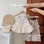 Set Bộ Áo 2 Dây Dáng Bí Kết Hợp Quần Xuông Xinh Xắn Bé Gái từ 8-26kg