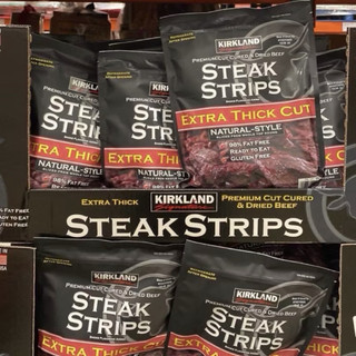 khô Bò Mỹ Thượng Hạng Xông Khói Cao Cấp Premium Kirkland Steak Strips Extra Thick Cut😋