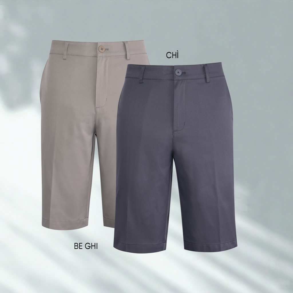 Quần short gió nam MASCULINE MSG601 - Form regular fit chất liệu polyester co giãn nhẹ thoải mái