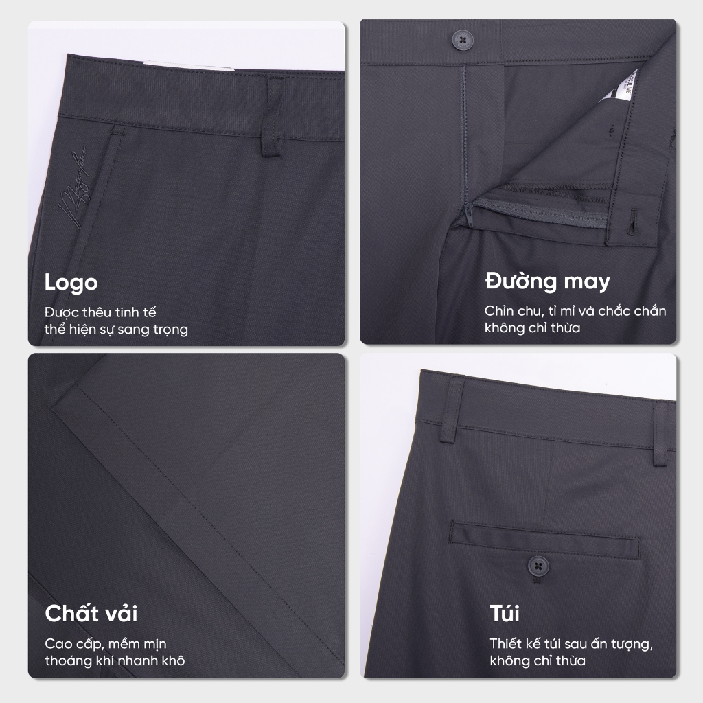 Quần short gió nam MASCULINE MSG601 - Form regular fit chất liệu polyester co giãn nhẹ thoải mái