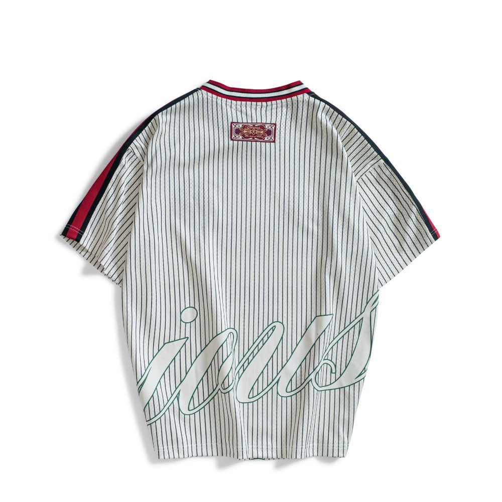 Áo phông unisex MIKENCO Glory Pinstripe Jersey Beige | BigBuy360 - bigbuy360.vn