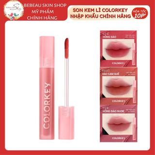 Son Kem Nhung Colorkey Airy Velvet Lip Lacquer Mịn Lì Mỏng Nhẹ Chính Hãng 2.5g - Bebeau