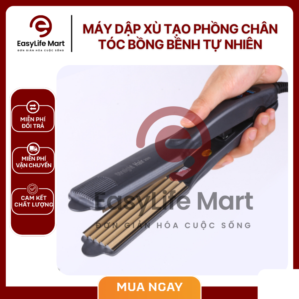 Máy Dập Phồng Tóc Bản To Cao Cấp  Tạo Phồng Tức Thì, Dành Cho Tóc Mỏng Thưa