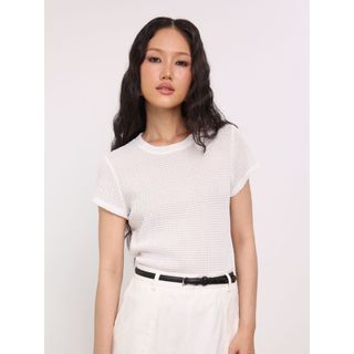 Áo Thun Nữ Cổ Tròn J-P Fashion 10212180, Chất Thun Dệt Họa Tiết Nổi, 6 Màu Năng Động