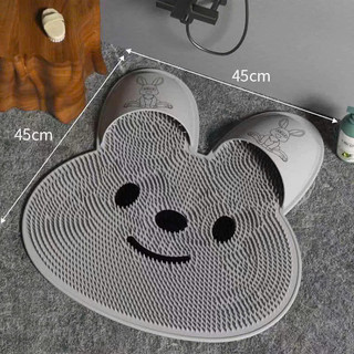 Thảm Chùi Chân Massage Lưu Thông Khí Huyết, Thảm Chà Bàn Chân Chống Trượt Silicon Hình Thỏ Dụng Cụ Làm Sạch Chân 88540